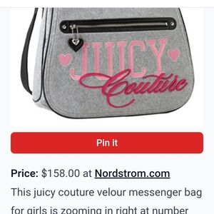 Juicy Couture Gray and Pink Crossbody Bag